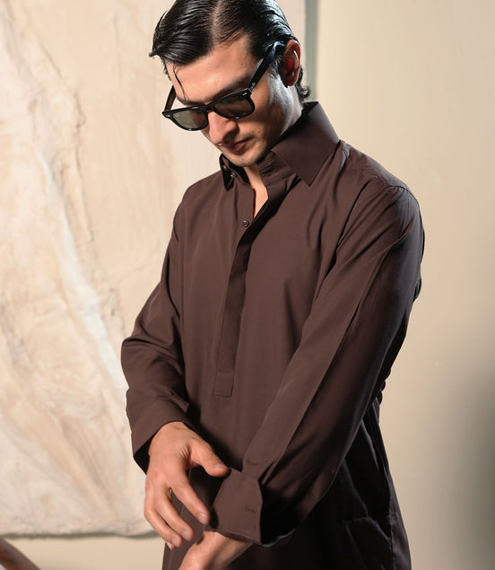 Brown Shalwar Kameez