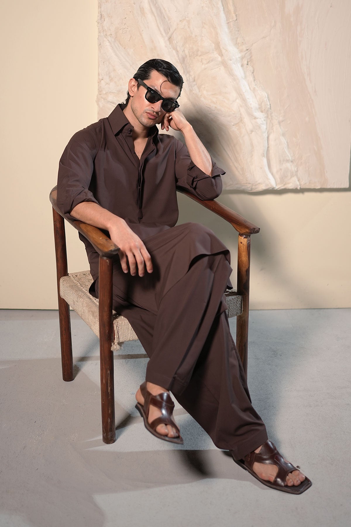 Brown Shalwar Kameez