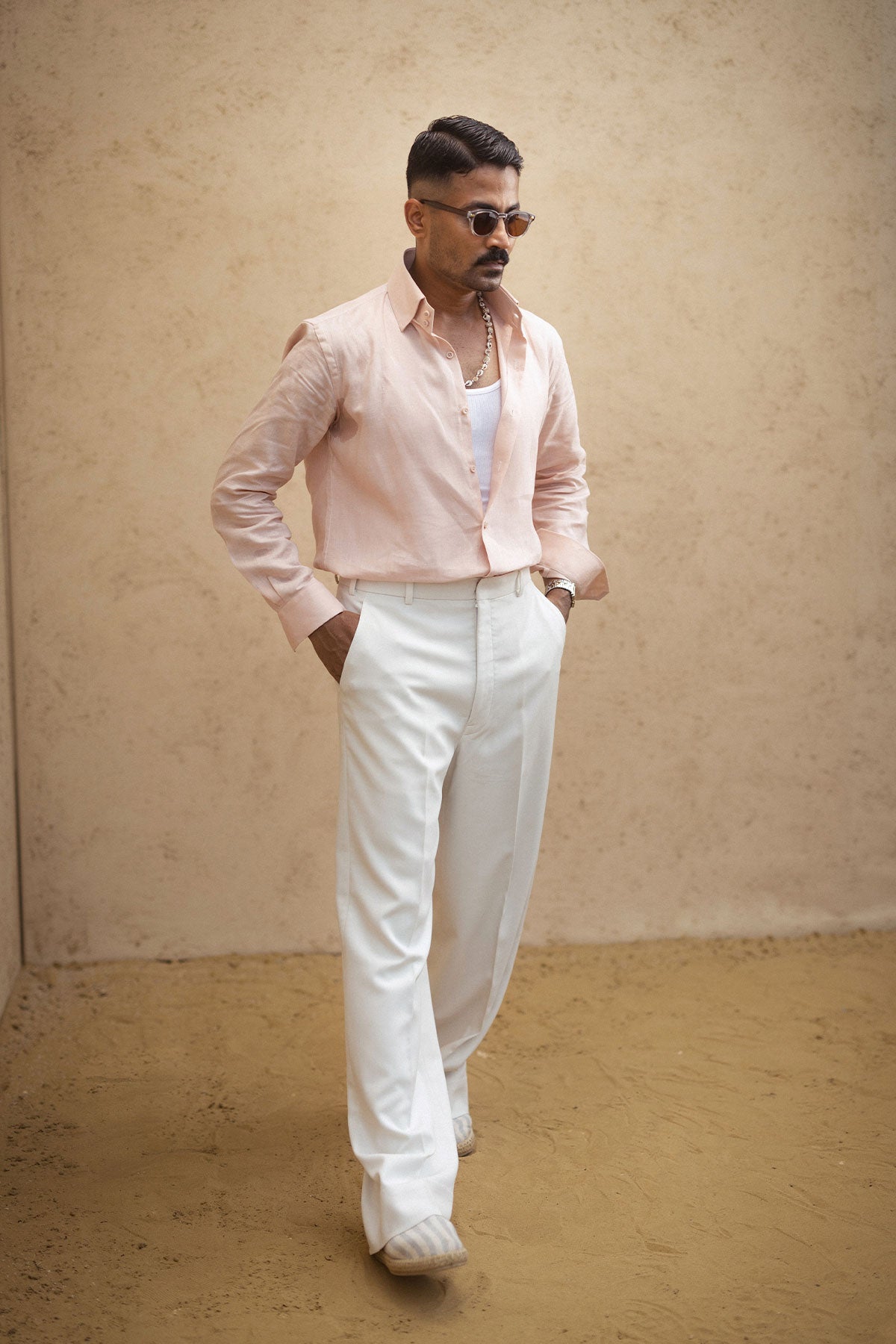 Pink Irish Linen Shirt