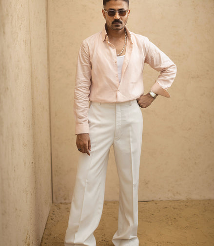 Pink Irish Linen Shirt