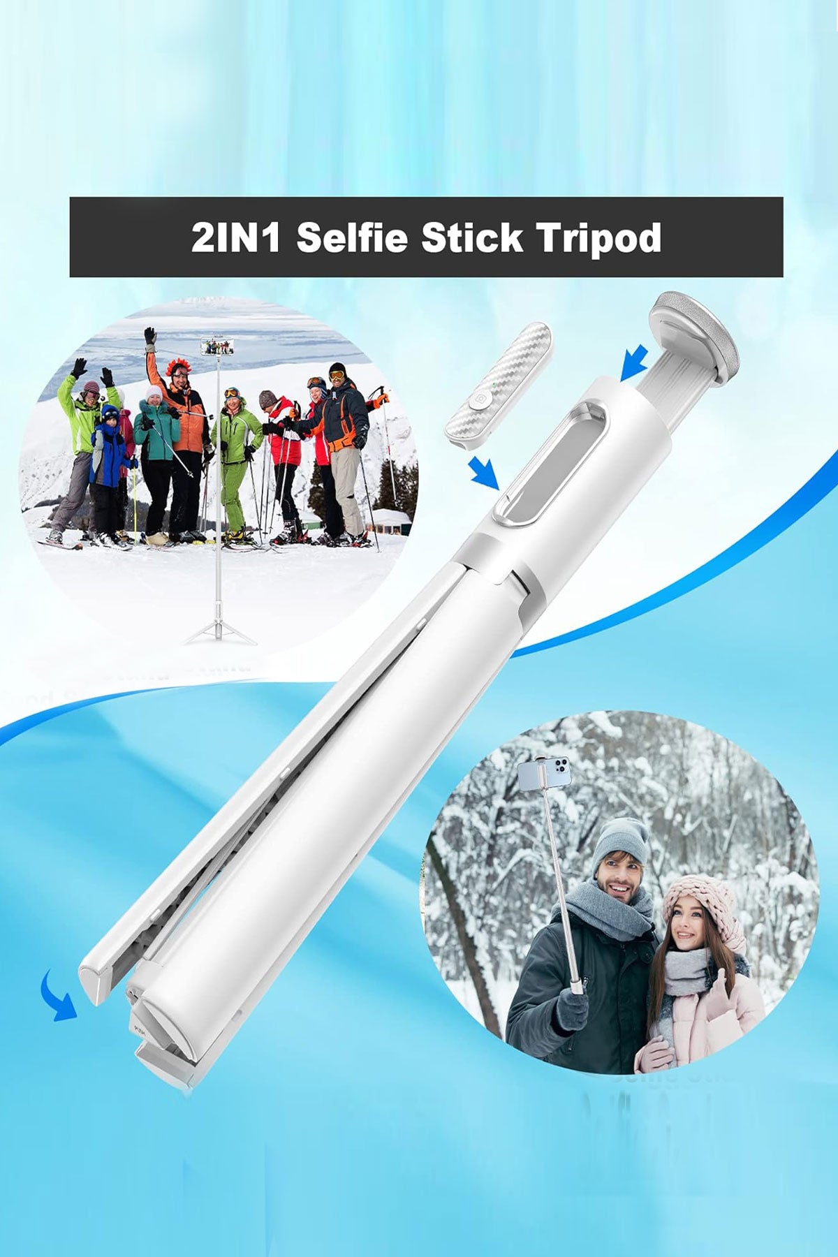 Tripod Selfie Stick White