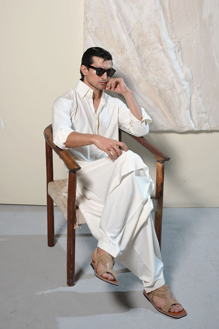 Off White Shalwar Kameez