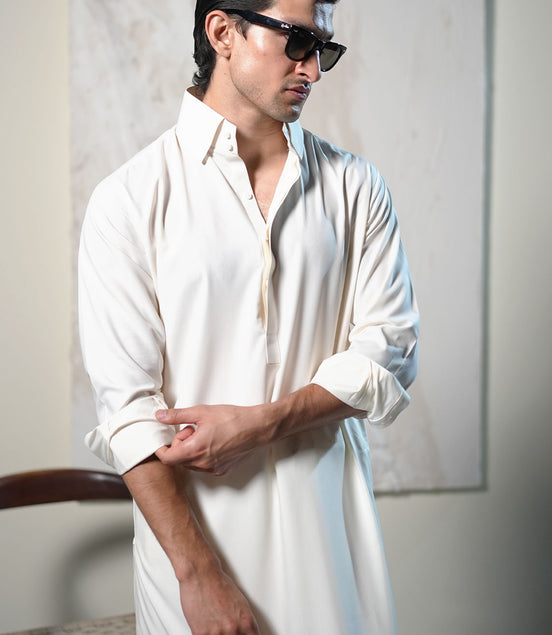 Off White Shalwar Kameez